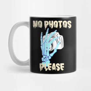 Funny No Photos Please Zombie Halloween Mug